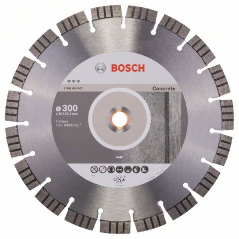 BOSCH DIAMOND CUTTING DISC BEST FOR CONCRETE 300 MM X 25.4 MM